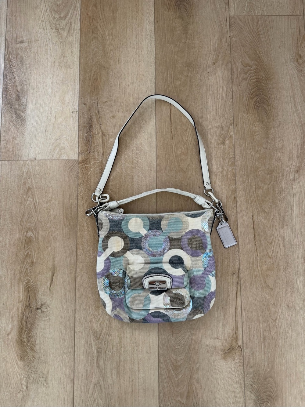 Coach Kristin OP Art Sequin Purse. 14860.